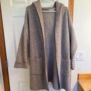 Gray sweater coat